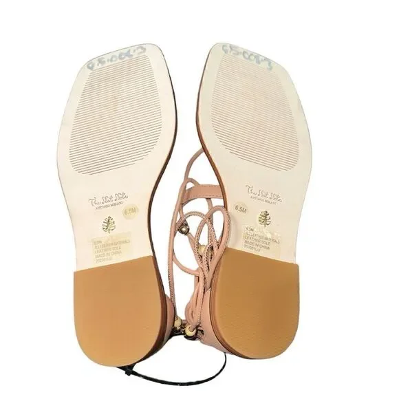 Antonio Melani
x The Nat Note Alhambra Leather Ankle Wrap Thong Sandals - Picture 4 of 5